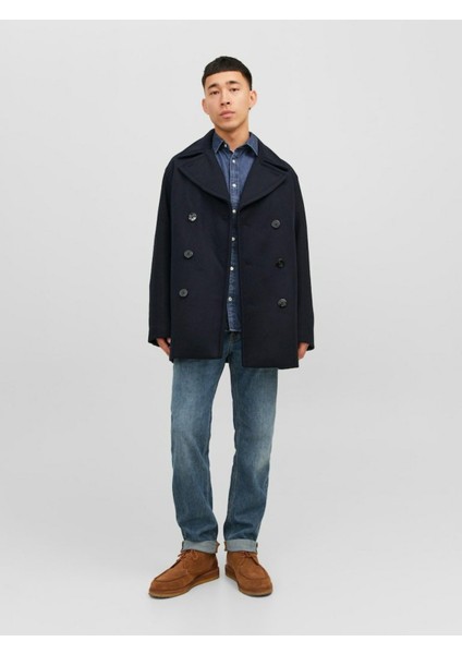 Blucaptaın Wool Pea Coat Erkek Kaşe Kaban 12239479