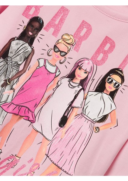 Barbie Baskılı Uzun Kol Kız Çocuk Sweatshirt - Minimalist Tarz modelleri