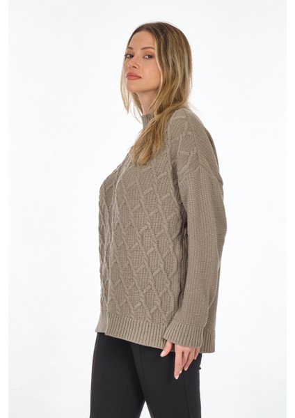 Oversize Yüksek Yakalı Kadın Kazak - Minimalist Tarz - Hemen Al! modelleri