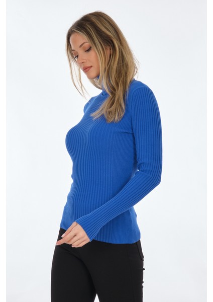 Minimalist Uzun Kol Kapşonlu Kadın Triko - Günlük Şıklık indirimleri