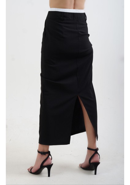 Siyah Poly Boxer Detaylı Etek modelleri