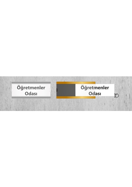 Okullara Özel Değiştirilebilir Okul Sınıf Kapı İsimliği İlkokul