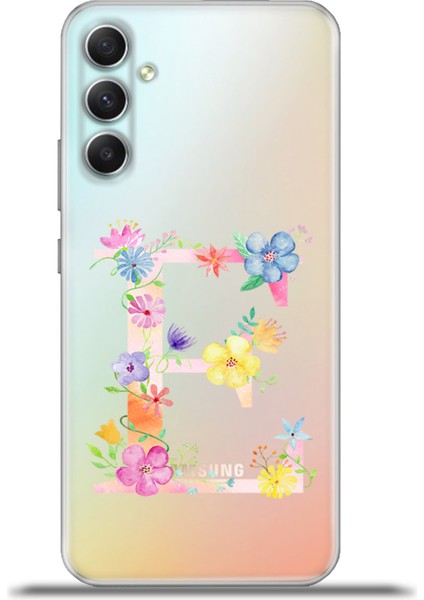 Samsung Galaxy A34 5g Kılıf Esnek Silikon Kamera Koruma Kişiye Özel Harfler Kai - E Harfi