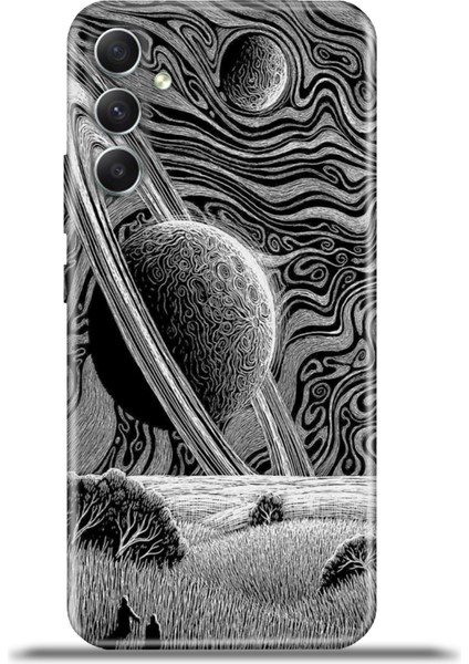 Samsung Galaxy A34 5g Kılıf Esnek Silikon Kamera Koruma 4K Desenli Özel Tasarım - Jupiteria