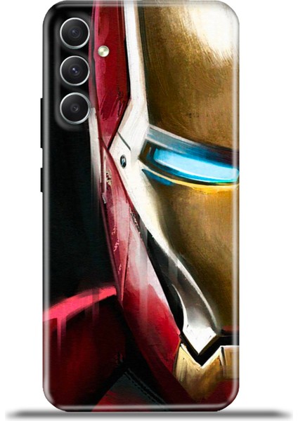 Samsung Galaxy A34 5g Kılıf Esnek Silikon Kamera Koruma 4K Desenli Özel Tasarım - Ironman Look