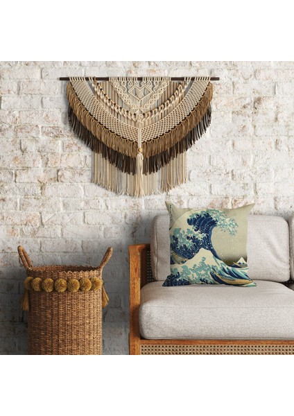 The Great Wave Of Kanagawa Çift Taraflı Kırlent Kılıfı 2 Adet