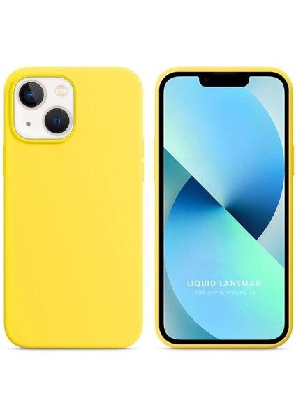 Apple iPhone 13 6.1'' Liquit Lansman Silikon Sarı