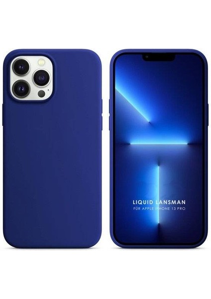 Apple iPhone 15 Pro Max 6.7'' Liquit Lansman Silikon Lacivert