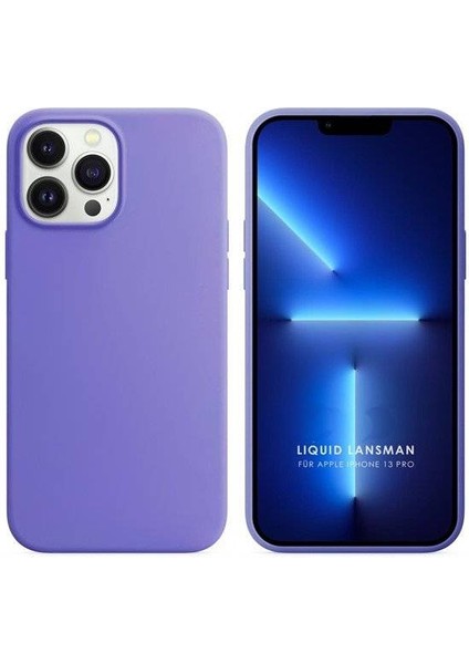 Apple iPhone 15 Pro Max 6.7'' Liquit Lansman Silikon Lila