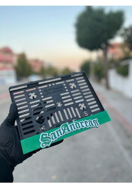 Karbon Soft Gta San Andreas Özel Tasarım Pleksi Motor Plakalık