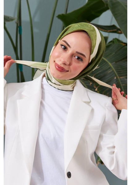 Ipekhan Etnik Desen Serisi Yeşil Pamuk Viskon Eşarp 1127-15 fiyatları