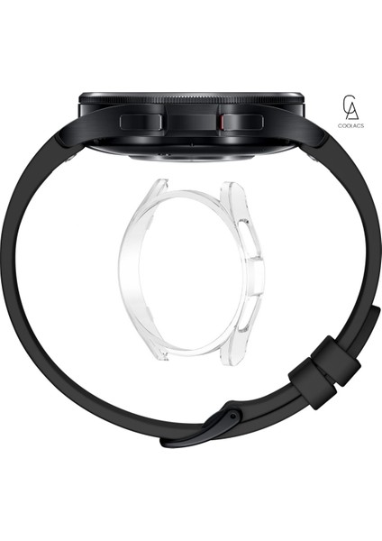 Samsung Galaxy Watch 6 Classic 43MM ile Uyumlu Sert Pc Saat Kasa Gövde Koruyucu Şeffaf fiyatları
