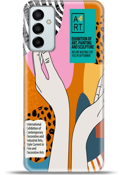 Samsung GALAXYM23 Kılıf Esnek Silikon Kamera Koruma 4K Desenli Özel Tasarım - Lona