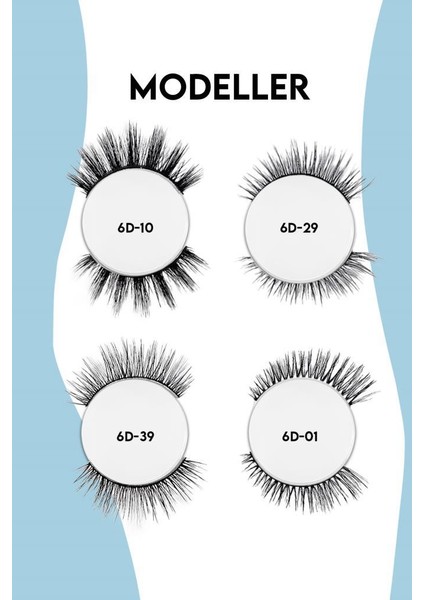 4'lü Set Altıgen Tasarımlı 6d Takma Kirpik B fırsatları