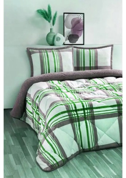 Comforter Çift Kişilik Yorgan Set Wera Yeşil