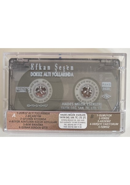 Efkan Şeşen Dokuz Altı Yollarında Kaset (Orjinal Dönem Baskı) fiyatları