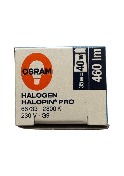 Halopin Pro 35W (40W) 2800K Sarı Işık G9 Duylu Halojen Ampul