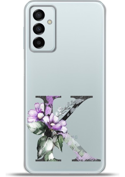 Samsung GALAXYM23 Kılıf Esnek Silikon Kamera Koruma Kişiye Özel Harfler Flora - K Harfi
