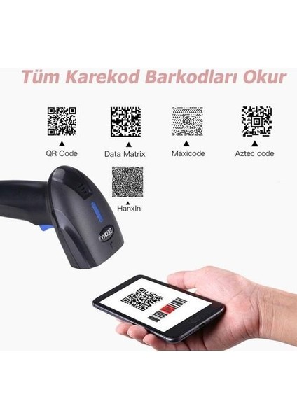 2d 1d Qr Karekod Kablolu Barkod Okuyucu