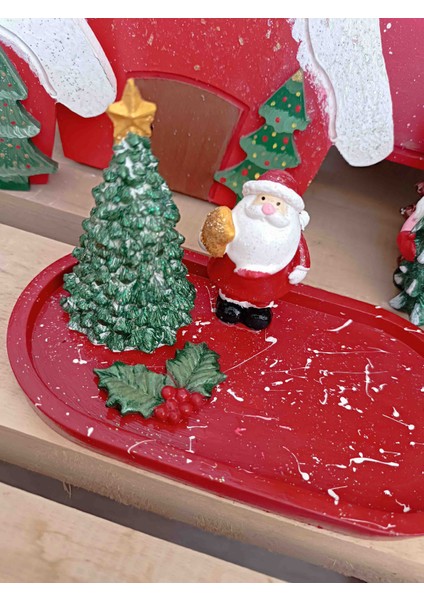 Noel Babalı,yeni Yıl Sunumluk,takı Tabağı,bardak Altlığı