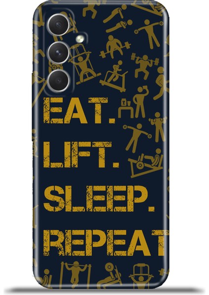 Samsung Galaxy A54 5g Kılıf Esnek Silikon Kamera Koruma 4K Desenli Özel Tasarım - Eat Lift