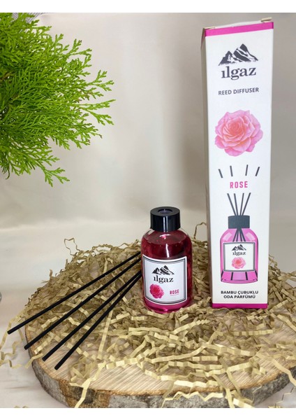 Ilgaz Naturix Organix Reed Diffuser Bambu Çubuklu Aromatik Oda Banyo Kokusu 110 ml Gül