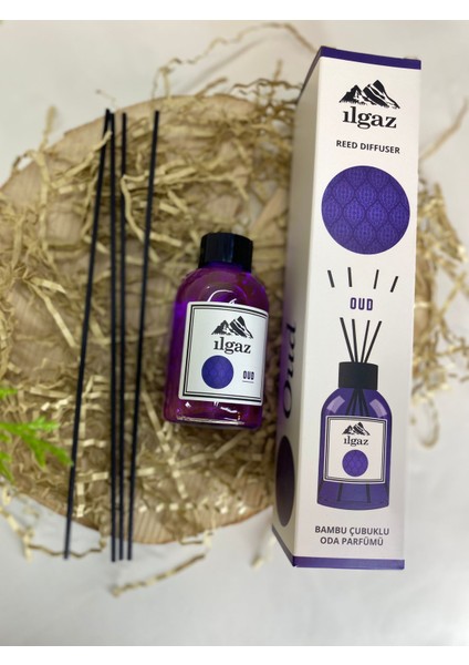 Ilgaz Naturix Organix Reed Diffuser Bambu Çubuklu Aromatik Oda Banyo Kokusu 110 ml Oud