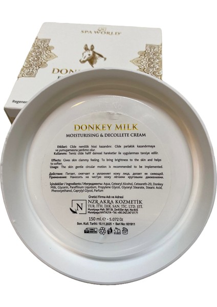 Eşek Sütlü El & Yüz Bakım Kremi Nemlendirici Canlılık Verici Krem 150 ml fırsatları