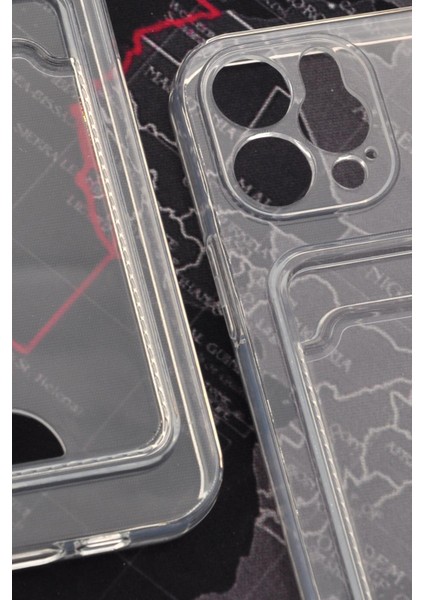 iPhone 12 Uyumlu Kredi Kartlıklı Şeffaf Kılıf Kamera Korumalı fırsatları