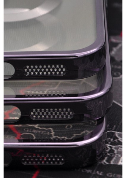 iPhone 11 Uyumlu Mor Renkli Kenarlı Lazerli Şeffaf Kılıf Lens Korumalı fırsatları