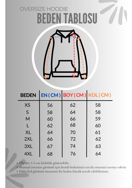 Fuddy Moda Unisex Oversize Demon Slayer Kokushibo Baskılı Kapüşonlu Sweatshirt, Anime Baskılı Hoodie