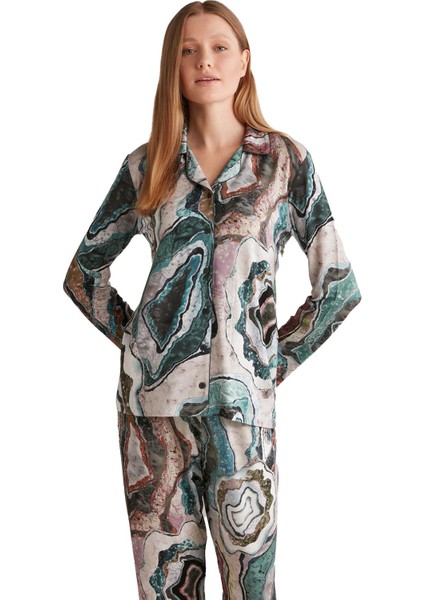 Kadın Etnik Desen Pijama Takımı 9501 fiyatları
