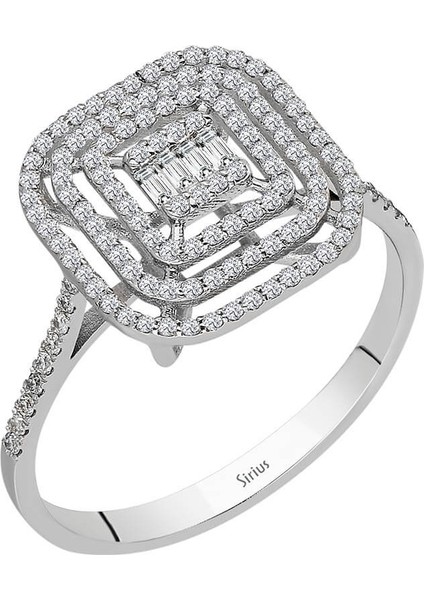 E Renk 0,39 Karat Baget Pırlanta Yüzük 0404R0405