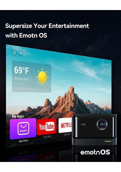Dangbei X3 Pro 4K Projeksiyon Alpd Lazer 3200 Ansı Lümen Dlp UHD Wıfı Android 4+128G HDR10 3D Global