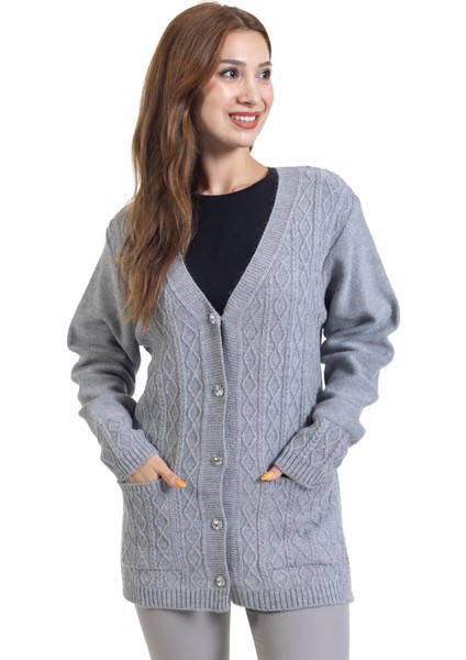 Kadın Orta Yaş ve Üzeri Düğmeli Hattuş Anne Hırka 1007