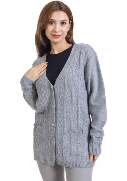 Kadın Orta Yaş ve Üzeri Düğmeli Hattuş Anne Hırka 1007 fiyatları