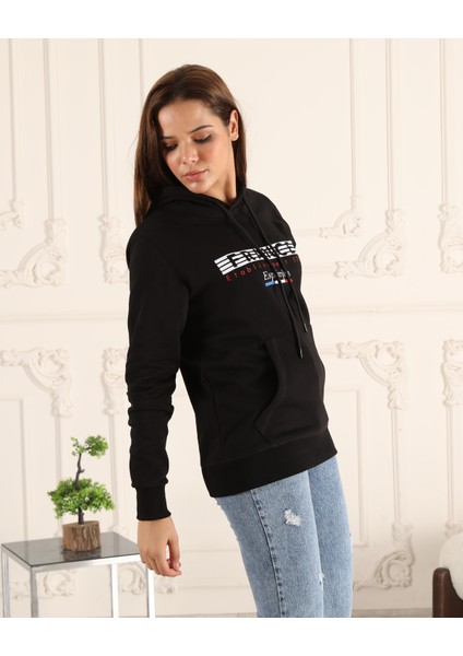 Espoirplus Siyah Renk Baskı Detaylı Unisex Sweatshirt modelleri