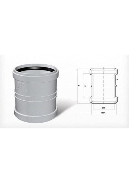 Pvc Atık Su Kayar Manşon 50 Mm