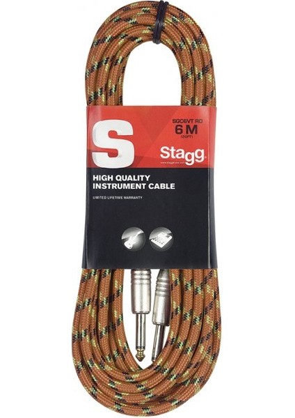 Enstrüman Kablosu Kumaş 6m SGC6VT Or