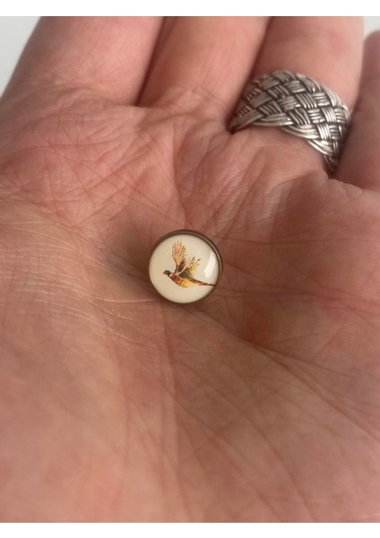 Sülün Resimli Damla Düğme 11 mm 10 Adet fiyatları