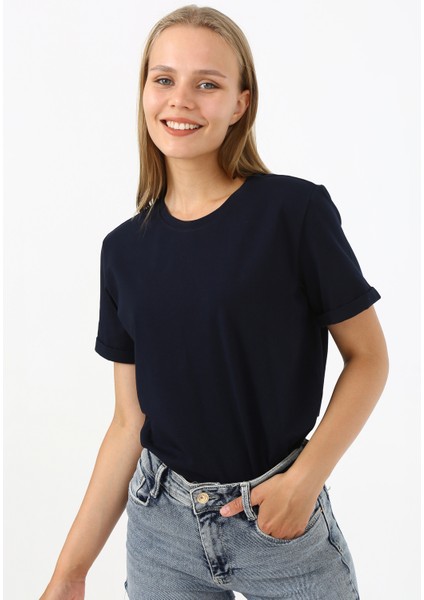 Kadın Kolu Duble Regular Fit T-Shirt fiyatları