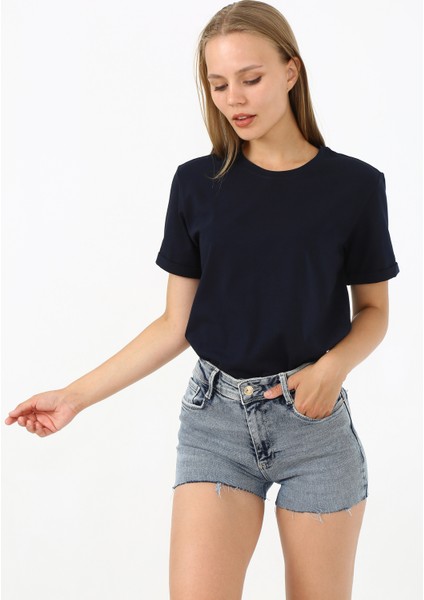 Kadın Kolu Duble Regular Fit T-Shirt modelleri