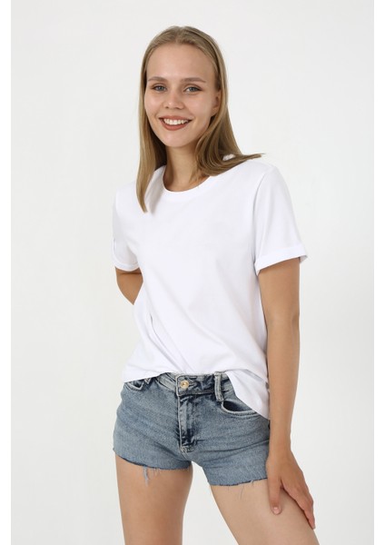 Kadın Kolu Duble Regular Fit T-Shirt fiyatları