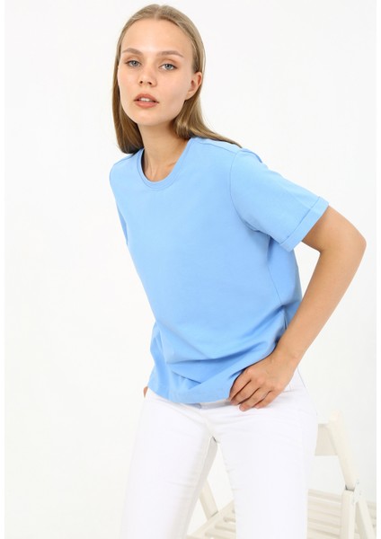Kadın Kolu Duble Regular Fit T-Shirt modelleri