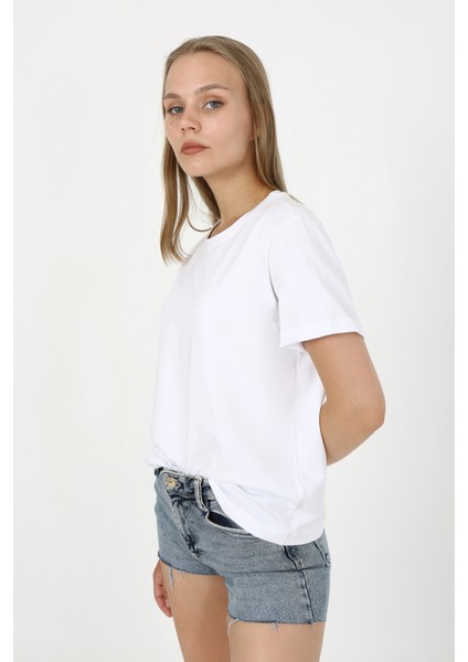 Kadın Kolu Duble Regular Fit T-Shirt fırsatları