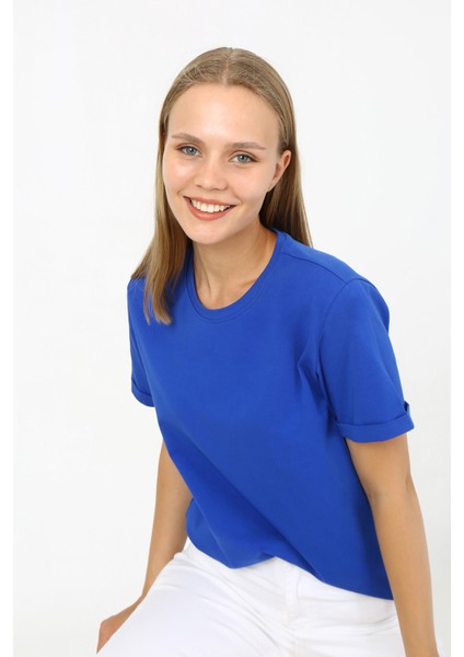 Kadın Kolu Duble Regular Fit T-Shirt modelleri