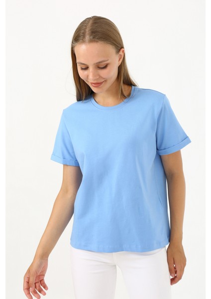 Kadın Kolu Duble Regular Fit T-Shirt fırsatları