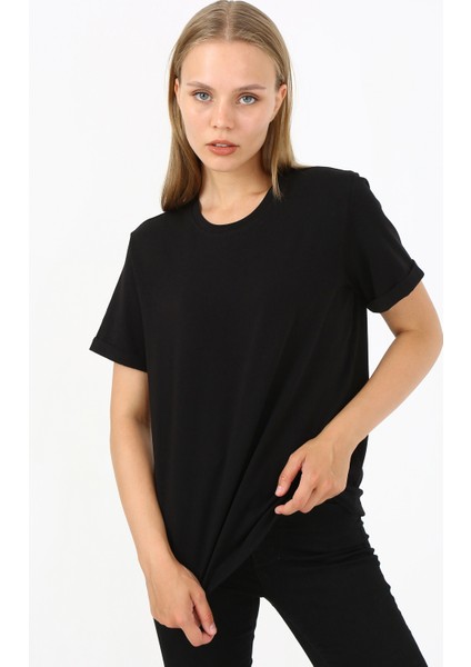 Kadın Kolu Duble Regular Fit T-Shirt