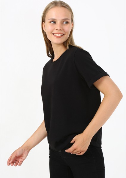 Kadın Kolu Duble Regular Fit T-Shirt modelleri