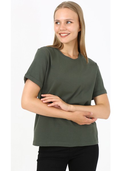 Kadın Kolu Duble Regular Fit T-Shirt fiyatları